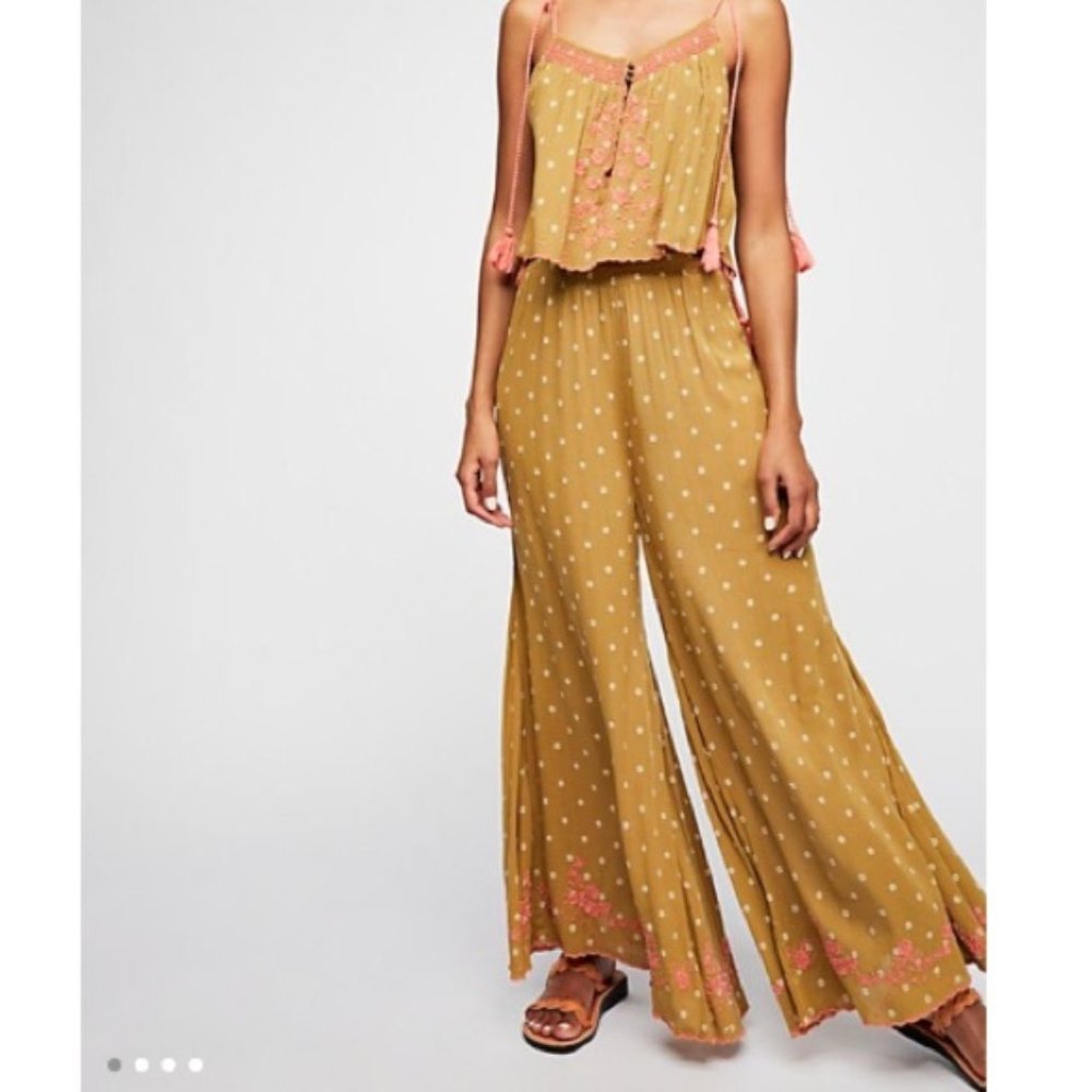 free people Hearts Rising Embroidered 2 piece Set